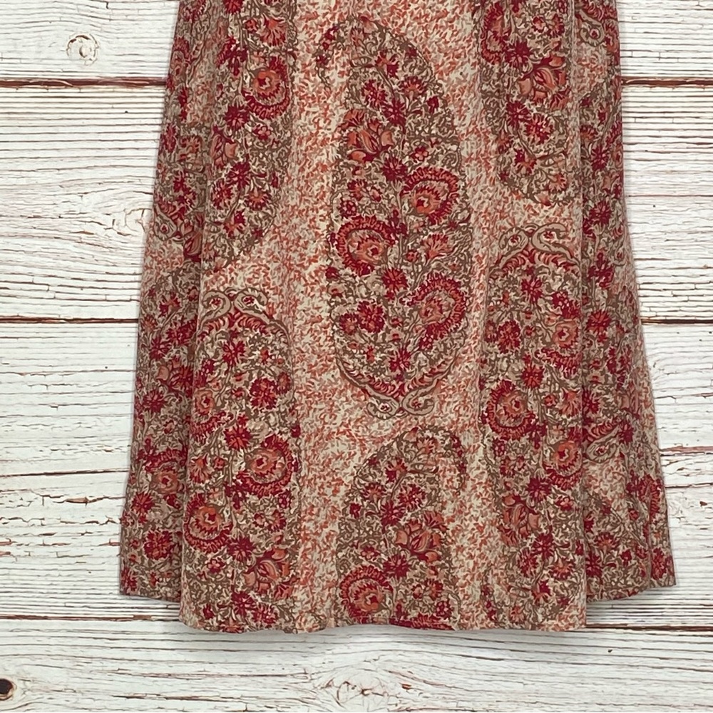Madewell Silk Cold-Shoulder Dress in Watercolor Paisley Sz S - Picture 8 of 14